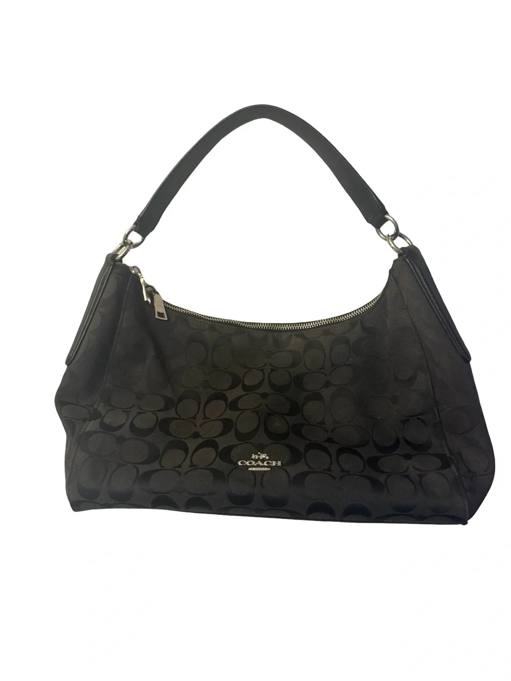 Coach signature monogram hobo shoulder bag